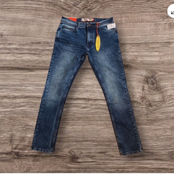 New Huntington BC jeans Mens 36x32 Skinny Fit Stretch Denim Blue Lunney MSRP $72 - Picture 1 of 12